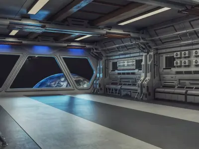 Spaceship interior 3D model get