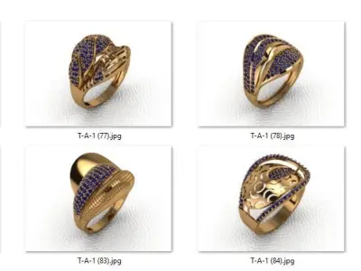 rings 30 pieces ring drawing 3d rihone drawing ring 3D print model