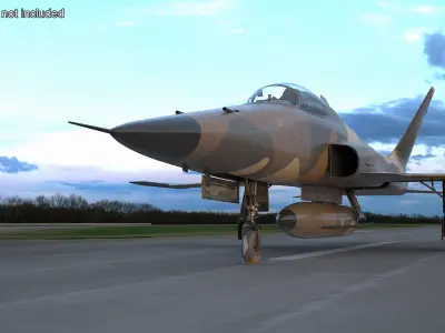 Sand Camouflaged Military Fighter Jet Rigged for Maya 3D model