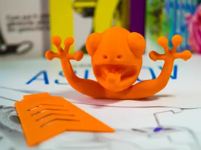 3D Printed Frog Bookmark Toy Free 3D print model