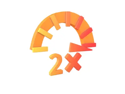 Speed 2 Symbol v1 003 Low-poly 3D model