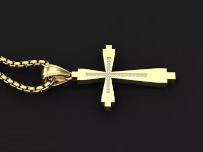 Cross Light Gold 3CP020 3DM STL 3D model