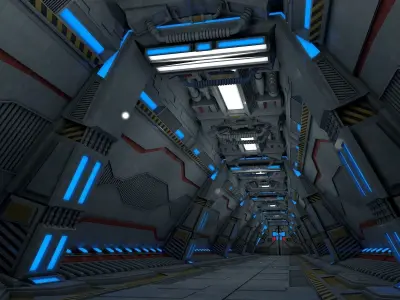 Sci fi Corridor 3D model
