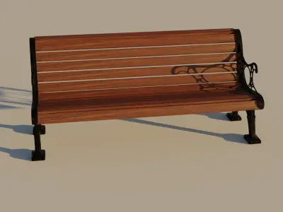 Bench 3D model 11