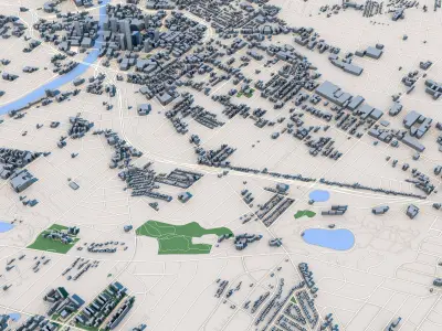 Rochester City in New York State USA 3D model