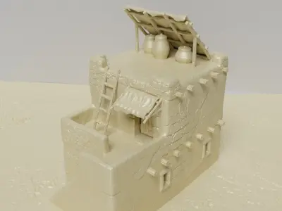 Desert House Tabletop Terrain 28 mm 3D print model