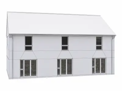 Neighborhood Houses P18 Low-poly 3D model