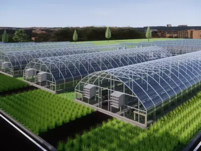 Agricultural Greenhouse Tent Frame -B4 3D model