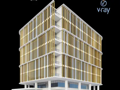 Modern Office Building 004 3D model