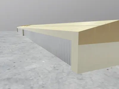 EDDH Hangar L Low-poly 3D model