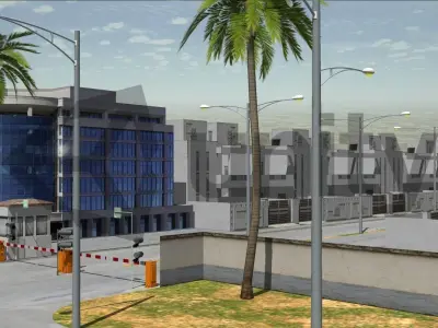 ideal Town Low-poly 3D model