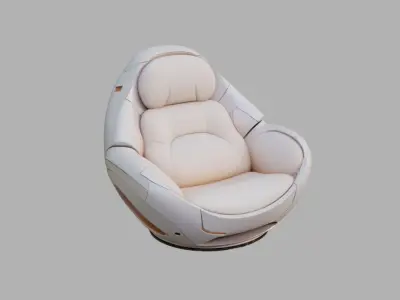 Sci Fi chair Low-poly 3D model buy