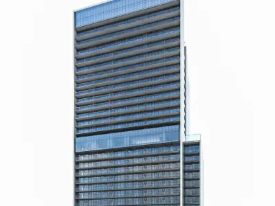 Apartment Building 01 Low-poly 3D model