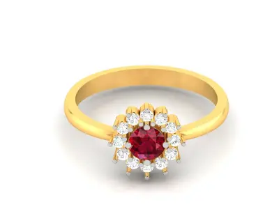 Diamond Ring For Women 3d Print Model 3D print model 63