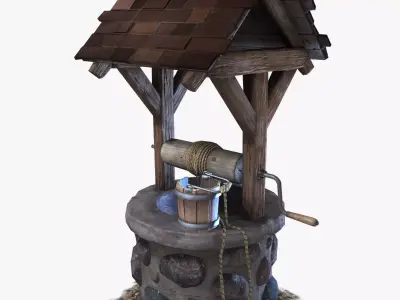 Water Well Low-poly 3D model