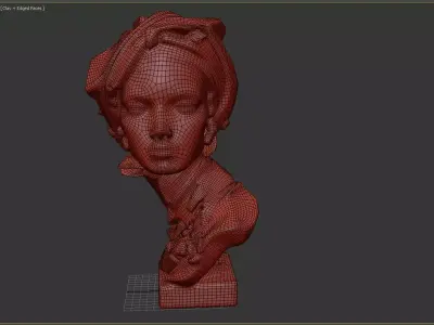 Geometric Bust Sculpture 3D model