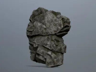 Stone rock Low-poly 3D model buy