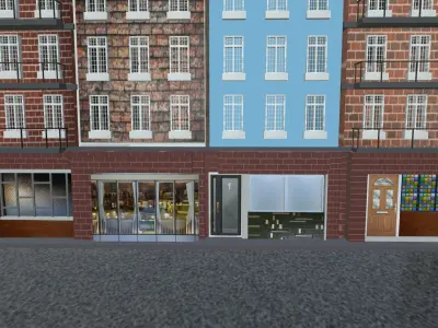 Us Building Design Low-poly 3D model