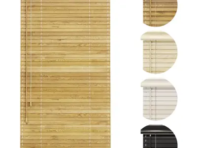 Wooden Jalousie 700 mm 3D model