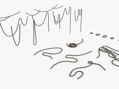 Ropes Kitbash Low-poly 3D model