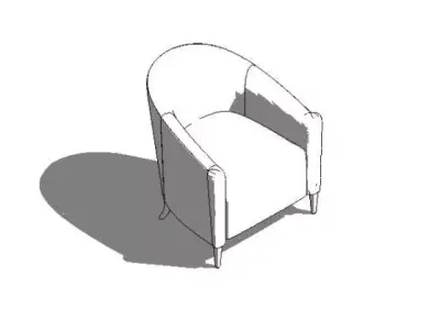 Armchair rvt 3D model
