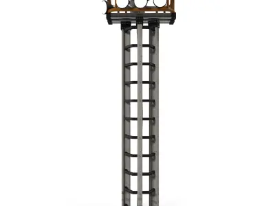 Lighting tower Low-poly 3D model