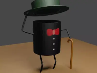 Bucket of rubbish 3D model