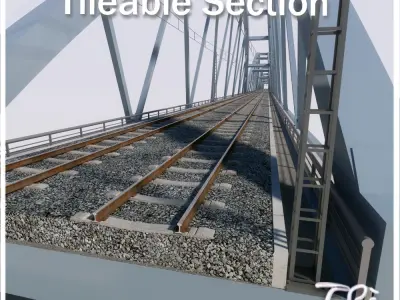 IRON RAILWAY BRIDGE 3D model