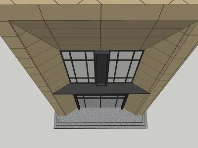 contemporary entrance main gate 3d model 3D model