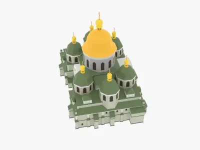 Christian Church01 3D Model Low-poly 3D model