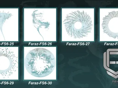 30 Fluid splash vol 6 Vortical and Spiral 3D model