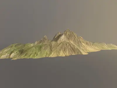 Background Landscapes  Grass 1 Low-poly 3D model