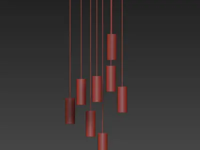 Light Geometric Pendant light Chandelier Collection 3D model