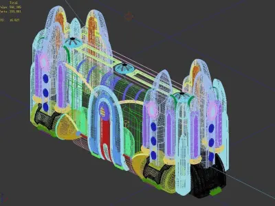 Space Station - City Wall 03 3D model purchase