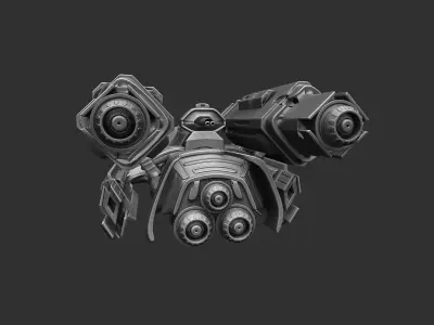 Spaceship 3D print model 2