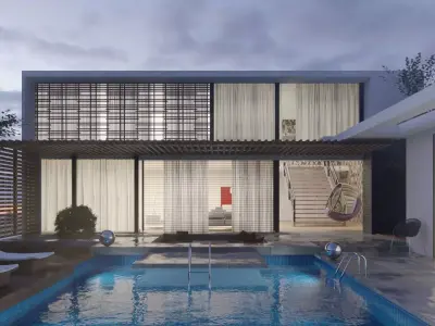 Modern Minimalist Villa with Swimming Pool  3D model