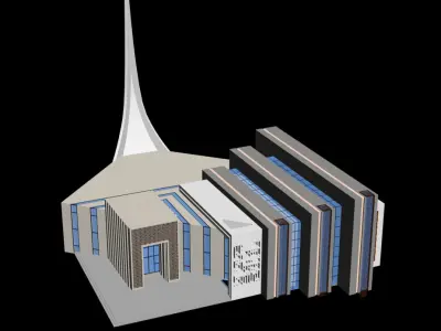 Mosque Islamic design 3D model 3D model