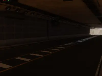 Modular Road Tunnel Assets 3D model