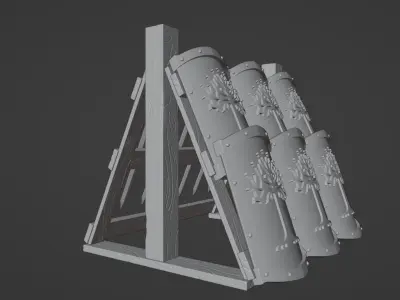 Gondor Weapon Rack 3D print model