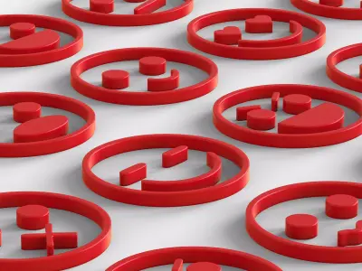 Emoji Social Media Symbol 3D model