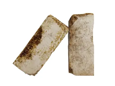 Concrete Column - Damaged  Low-poly 3D model