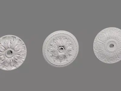 Plaster ceiling medallion 3D model