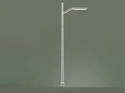 Modern Street Lamp Low-poly 3D model