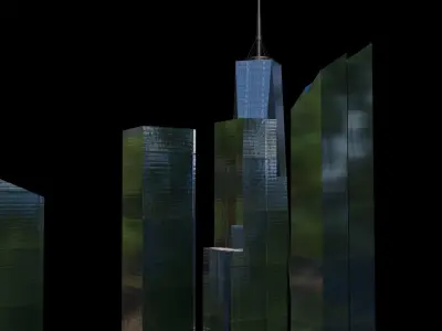 World Trade Center Pack - All World Trade Center Towers In NYC Low-poly 3D model