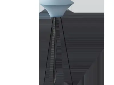 FIXNES Floor lamp turquoise 3D model