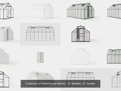Collection of Greenhouse Merkur - 21 Models 3D Model Pack