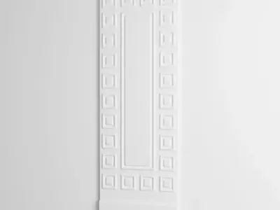 Patterned Architectural Ornament On Wall 3D model