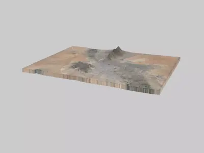 El Paso City Low-poly 3D model