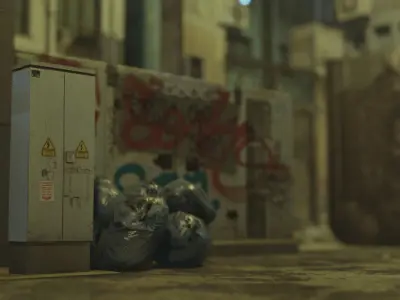 Street Theme Environment Low Poly 3D model