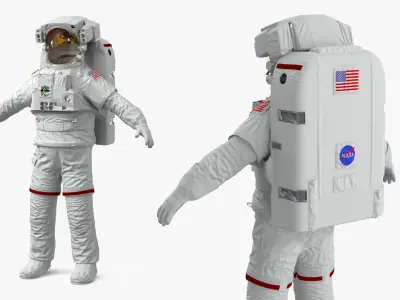  Advanced EVA Space Suit with Detailed Interior 